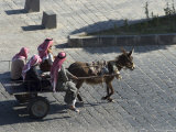 Arab Men in Donkey Cart, Bosra, Syria, Middle East