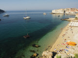 Old Town Beach and Harbour Area, Dubrovnik, Unesco World Heritage Site, Dalmatia, Croatia