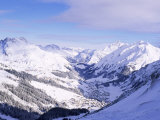 Snow-Covered Valley and Ski Resort Town of Lech, Austrian Alps, Lech, Arlberg, Austria