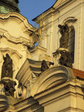Buy Exterior Detail of Baroque Facade of St. Nicholas Church, Stare Mesto, Czech Republic at AllPosters.com