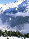 Buy Gondolas Rising Above Village of Solden in Tirol Alps, Tirol, Austria at AllPosters.com