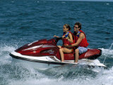 Couple on a Jet-Ski, Contadora Island, Las Perlas Archipelago, Panama, Central America