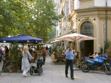 Buy People Sitting at an Outdoors Cafe on Wilhelmplatz, Stuttgart, Baden Wurttemberg, Germany at AllPosters.com