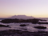 View to Table Mountain from Bloubergstrand, Cape Town, South Africa, Africa
