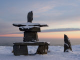 Buy Inukshuk, Inuit Stone Landmark, Churchill, Hudson Bay, Manitoba, Canada at AllPosters.com