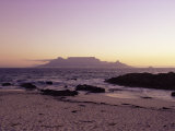 View to Table Mountain from Bloubergstrand, Cape Town, South Africa, Africa