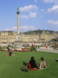 Buy Schlossplatz, King Wilhelm Jubilee Column, Neues Schloss, Stuttgart, Baden Wurttemberg, Germany at AllPosters.com