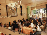 People Inside the Colonial Cafe in Nolita Neighbourhood, Manhattan, New York, USA