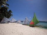 Beach on West Coast of Holiday Island off the Coast of Panay, Boracay, Philippines