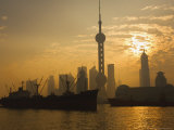 Buy Lujiazui Finance and Trade Zone, and Huangpu River, Shanghai, China at AllPosters.com