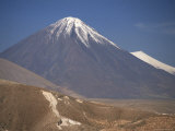 Buy Atacama Desert and Volcan Licancabur, San Pedro De Atacama Region, Chile, South America at AllPosters.com