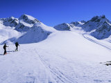 Buy Alpine Ski Tourers Start from Muottas Muragl at 2453M, Pontresina, Switzerland at AllPosters.com