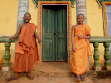 Buy Young Buddhist Novices Relax Outside Their Temple in Sen Monorom, Cambodia, Southeast Asia at AllPosters.com