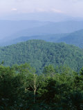 Looking Over the Appalachian Mountains from the Blue Ridge Parkway in Cherokee Indian Reservation