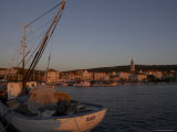 Buy Evening Light in Supetar, with Fishing Boat in Front, Brac, Dalmatian Coast, Croatia at AllPosters.com