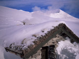 Buy Smoke from Chimney as Stove is Fired up Inside a Buried Stone Hut, Rondane National Park, Norway at AllPosters.com