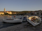 Buy Evening Light in Supetar, with Fishing Boats in Foreground, Brac, Dalmatian Coast, Croatia at AllPosters.com