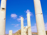 Columns Surrounding Ancient Statues of Cleopatra and Diocrides, Archaeological Site - Delos, Greece