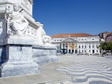 Rossio Square (Praca Dom Pedro Iv) with Lisbon Opera House in the Background, Lisbon, Portugal