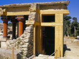 Palace Ruins, Minoan Archaeological Site of Knossos, Island of Crete, Greece, Mediterranean