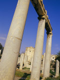 Ionic Columns of East Propylon and Tower of Winds in Background, Roman Agora, Athens, Greece