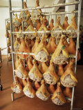 Parma Hams on Curing Racks, Near Pavullo, Emilia-Romagna, Italy