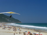 Hang-Glider Landing on Pepino Beach, Rio De Janeiro, Brazil, South America Photographic Print