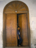 Arab Style Lamu Door, Old Town, Mombasa, Kenya, East Africa, Africa