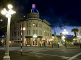 Lampost and Deco Clock Tower in the Art Deco City of Napier, North Island, New Zealand