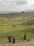 Moai Quarry, Rano Raraku Volcano, Easter Island (Rapa Nui), Chile, South America