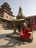 Holy Man in His Shiva Outfit in Mul Chowk, Durbar Square, Kathmandu
