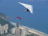 Hang-Glider Just after Take-Off from Pedra Bonita, Rio De Janeiro, Brazil, South America Photographic Print
