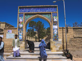 Pilgrims at Main Entrance Arch, Sufi Shrine of Gazargah, Herat, Herat Province, Afghanistan