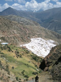 Inca Salt Pans Below Salt Spring, Salineras De Maras, Sacred Valley, Cuzco Region (Urabamba), Peru