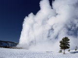 Winter Eruption, Old Faithful Geyser, Yellowstone National Park, Wyoming