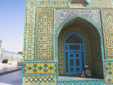 Pilgrim Sits in a Niche at the Shrine of Hazrat Ali, Mazar-I-Sharif, Afghanistan