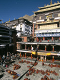 Buy Monks Debate in Main Courtyard, Tashilhunpo Monastery, Shigatse (Xigatse), Tibet, China at AllPosters.com
