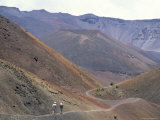 Path Between Crater Cones Inside Haleakala Volcano Crater, Island of Maui, USA