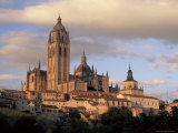 Last Rays of Light on the Cathedral, Segovia, Castilla Y Leon, Spain