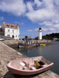 Lighthouse on Waterfront, Port Sauzon, Belle Ile En Mer, Brittany, France