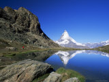 Matterhorn Reflected in the Riffelsee, Near Rotenboden, Zermatt, Valais, Swiss Alps, Switzerland