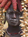 Buy Portrait of a Mursi Lady, South Omo Valley, Ethiopia, Africa at AllPosters.com