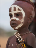 Portrait of a Hamer (Hamar) Child at Evangadi Dancing (Night Dance), Dombo Village, Turmi, Ethiopia