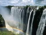 Buy Waterfalls and Rainbows, Victoria Falls, Unesco World Heritage Site, Zambia, Africa at AllPosters.com