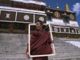 Buy Tibetan Buddhist Monk, Drepung Monastery, Lhasa, Tibet, China at AllPosters.com