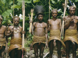 Yali Men at a Ceremony, Membegan, Irian Jaya (West Irian) (Irian Barat), New Guinea, Indonesia