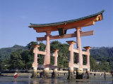 The Great Torii from the Corridor of Itsukushima Shrine, Akino, Miya-Jima, Japan