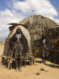 Ari Women Standing Outside House, Lower Omo Valley, Ethiopia, Africa