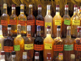 Bottles of Local Rum Drinks at Le Diamant Village, Martinique, West Indies, Caribbean