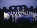 Buy Druids at Stonehenge, Wiltshire, England, United Kingdom at AllPosters.com